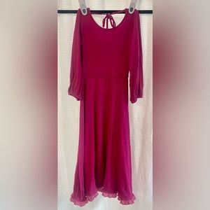 Omi Jo Pink Long Sleeve Dress hand dyed